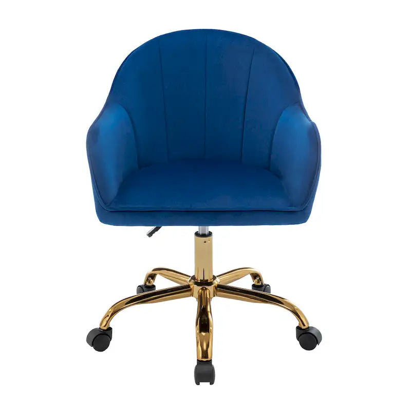 Sedia da Ufficio in Velluto – Sedia da Scrivania Girevole Ergonomica con Braccioli, Stile Moderno