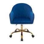 Sedia da Ufficio in Velluto – Sedia da Scrivania Girevole Ergonomica con Braccioli, Stile Moderno