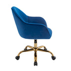Sedia da Ufficio in Velluto – Sedia da Scrivania Girevole Ergonomica con Braccioli, Stile Moderno