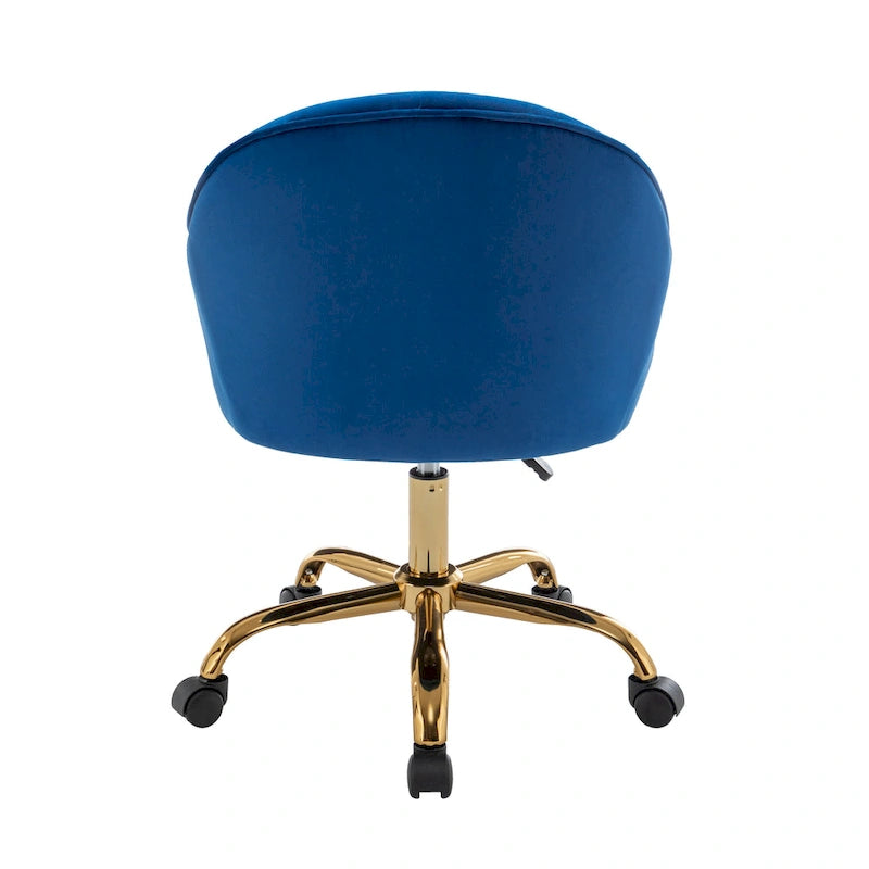Sedia da Ufficio in Velluto – Sedia da Scrivania Girevole Ergonomica con Braccioli, Stile Moderno