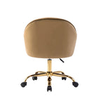 Sedia da Ufficio in Velluto – Sedia da Scrivania Girevole Ergonomica con Braccioli, Stile Moderno