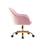 Sedia da Ufficio in Velluto – Sedia da Scrivania Girevole Ergonomica con Braccioli, Stile Moderno