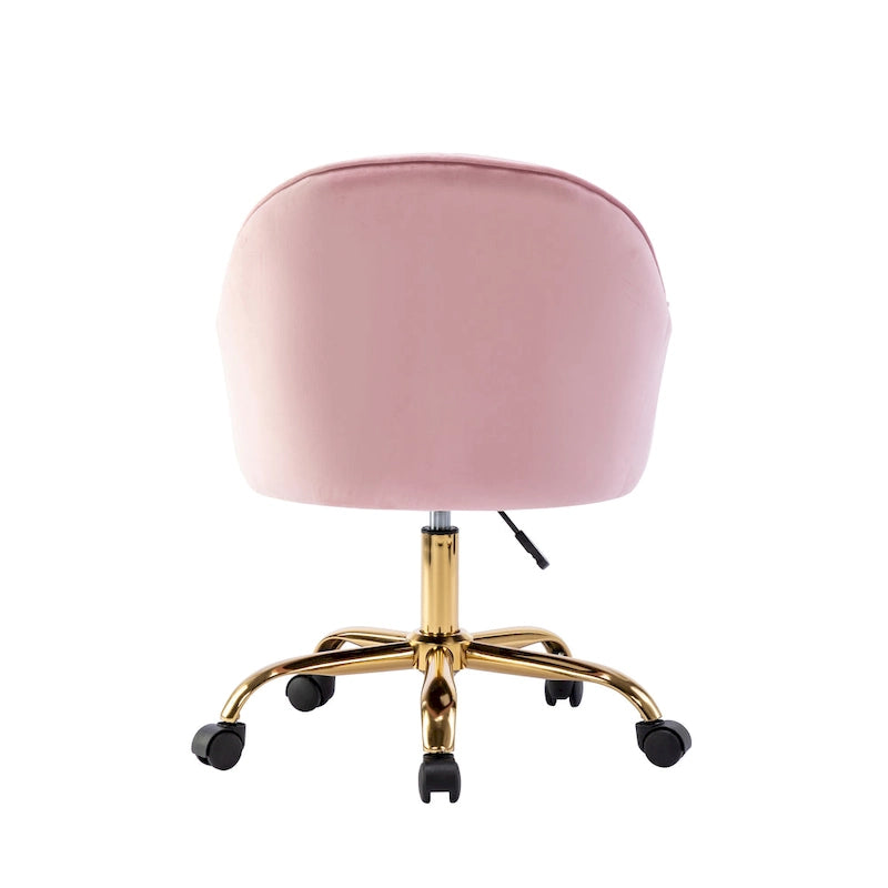 Sedia da Ufficio in Velluto – Sedia da Scrivania Girevole Ergonomica con Braccioli, Stile Moderno