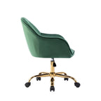 Sedia da Ufficio in Velluto – Sedia da Scrivania Girevole Ergonomica con Braccioli, Stile Moderno