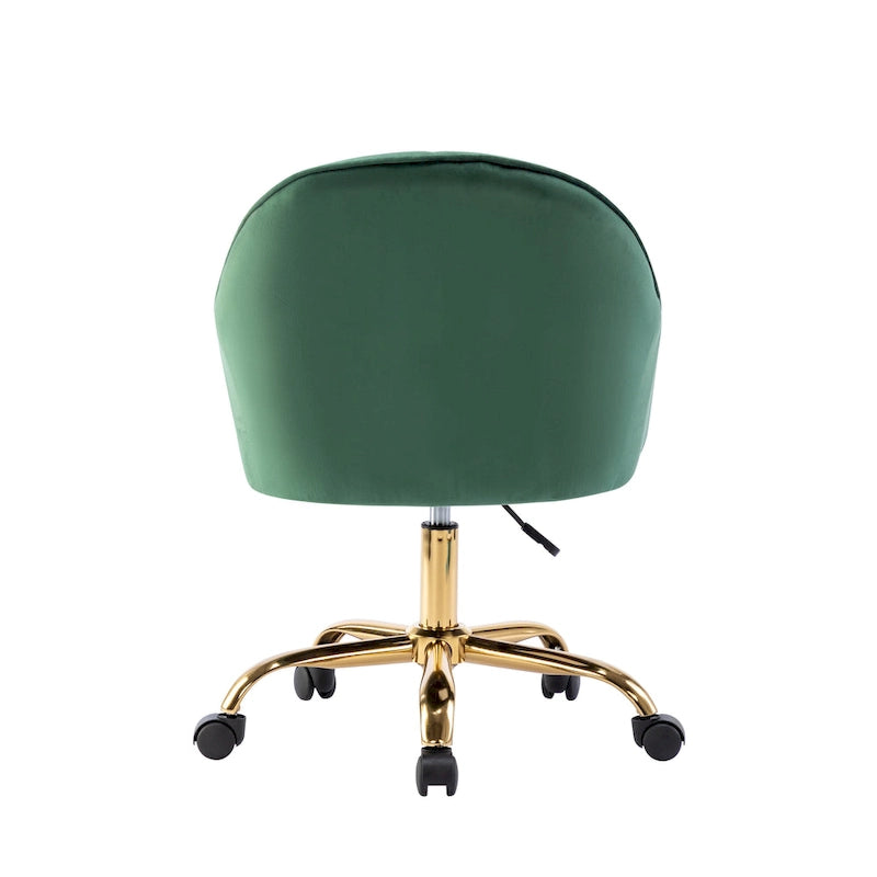Sedia da Ufficio in Velluto – Sedia da Scrivania Girevole Ergonomica con Braccioli, Stile Moderno