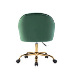 Sedia da Ufficio in Velluto – Sedia da Scrivania Girevole Ergonomica con Braccioli, Stile Moderno