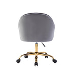 Sedia da Ufficio in Velluto – Sedia da Scrivania Girevole Ergonomica con Braccioli, Stile Moderno