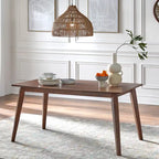 Tavolo da pranzo Mid-Century Modern – Gambe in legno massiccio, stile retrò, per 4-6 persone
