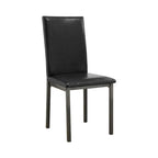 Sedie da pranzo imbottite nere, set da 6 – Stile moderno, seduta e schienale imbottiti