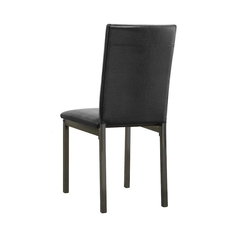 Sedie da pranzo imbottite nere, set da 6 – Stile moderno, seduta e schienale imbottiti