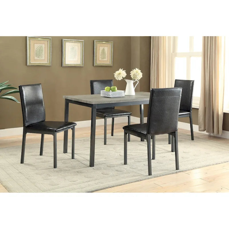 Sedie da pranzo imbottite nere, set da 6 – Stile moderno, seduta e schienale imbottiti