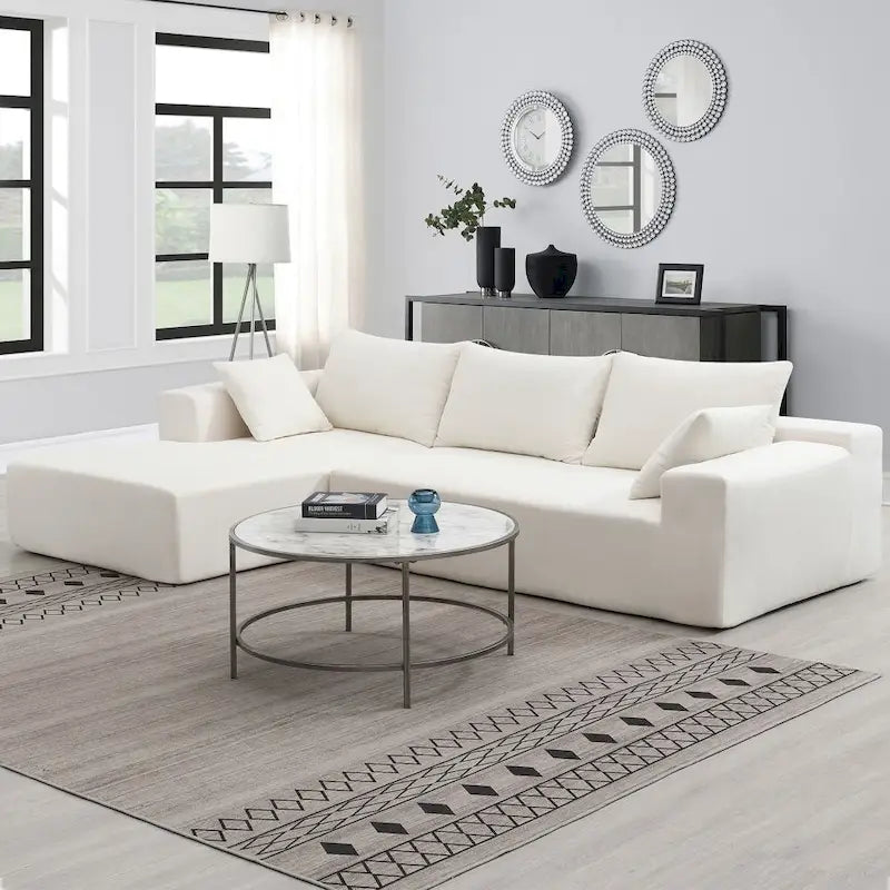 Set divano componibile per soggiorno 109x68, divano letto imbottito in stile moderno minimalista