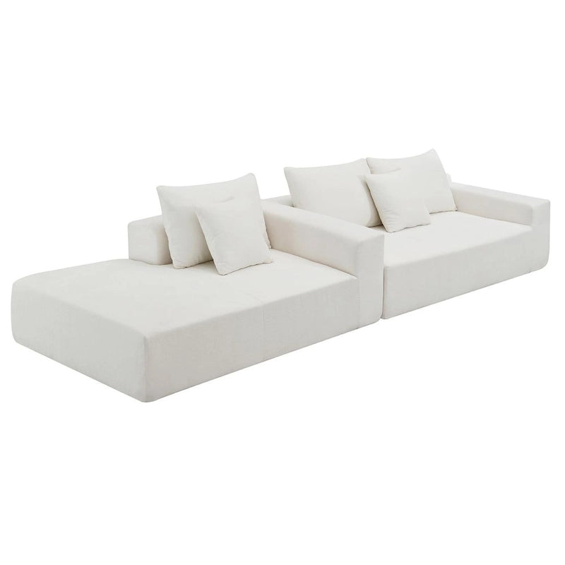Set divano componibile per soggiorno 109x68, divano letto imbottito in stile moderno minimalista