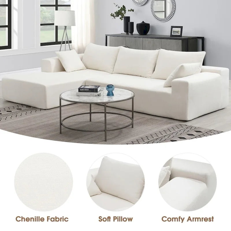 Set divano componibile per soggiorno 109x68, divano letto imbottito in stile moderno minimalista