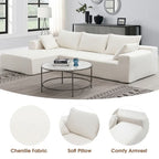 Set divano componibile per soggiorno 109x68, divano letto imbottito in stile moderno minimalista
