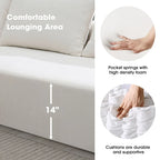 Set divano componibile per soggiorno 109x68, divano letto imbottito in stile moderno minimalista