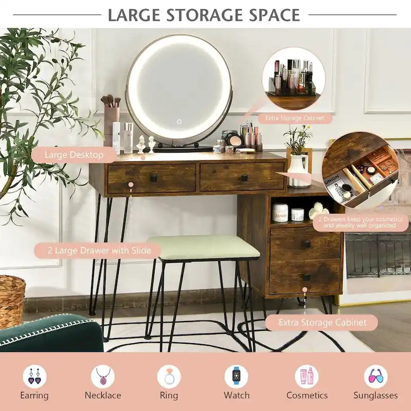 Moderna toeletta con mobile contenitore - 80 x 40,5 x 76 cm (L x P x A)
