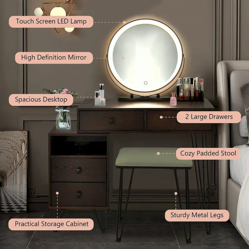 Moderna toeletta con mobile contenitore - 80 x 40,5 x 76 cm (L x P x A)