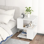 Comodini moderni a cubo magico a 2 ripiani con design a rettangolo cavo senza tempo