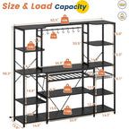 Scaffale per Panettieri Industriale con Caffetteria, Porta Bottiglie e Ripiani – Organizzatore da Cucina