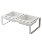 Set ciotole per animali domestici – Acciaio e ceramica, design alto, 1,25 tazze / 300 ml per ciotola
