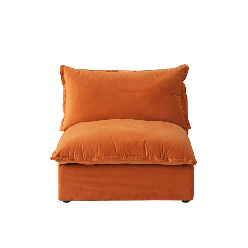 Divano componibile a U per soggiorno, divano componibile convertibile, divano componibile modulare con pouf per soggiorno