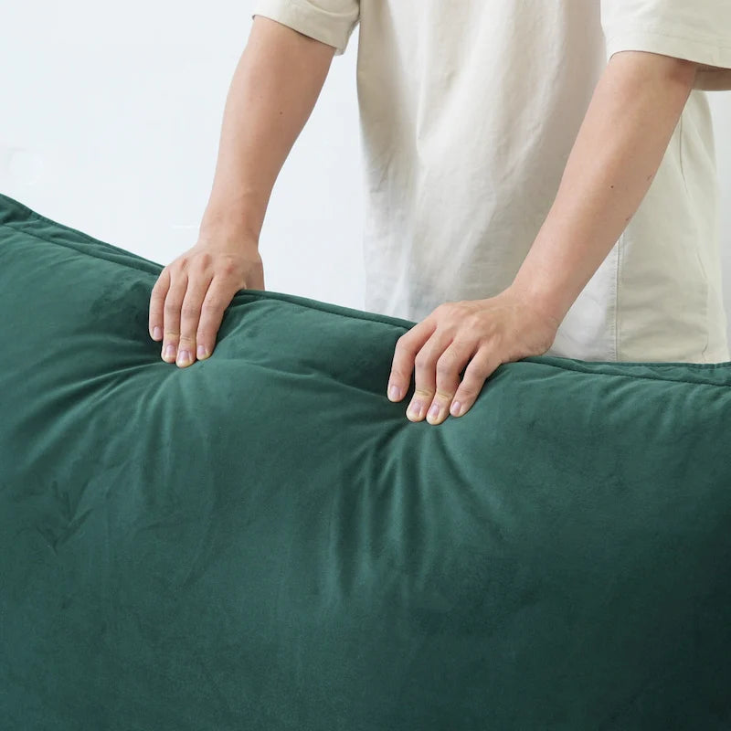 Divano componibile a U per soggiorno, divano componibile convertibile, divano componibile modulare con pouf per soggiorno