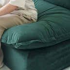 Divano componibile a U per soggiorno, divano componibile convertibile, divano componibile modulare con pouf per soggiorno