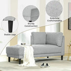Divano Chaise Longue Imbottito Moderno di Metà Secolo