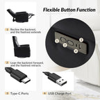 Poltrona Reclinabile Girevole Elettrica Moderna in Similpelle con Porte USB – Set di 2 Poltrone da Salotto