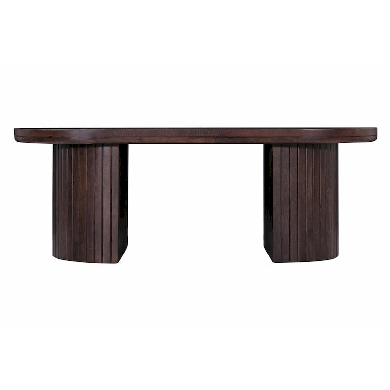 Tavolino ovale 51" – Legno Marrone, Tavolo centrale moderno per soggiorno