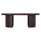 Tavolino ovale 51" – Legno Marrone, Tavolo centrale moderno per soggiorno