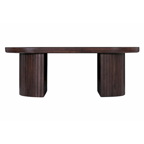 Tavolino ovale 51" – Legno Marrone, Tavolo centrale moderno per soggiorno