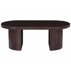 Tavolino ovale 51" – Legno Marrone, Tavolo centrale moderno per soggiorno