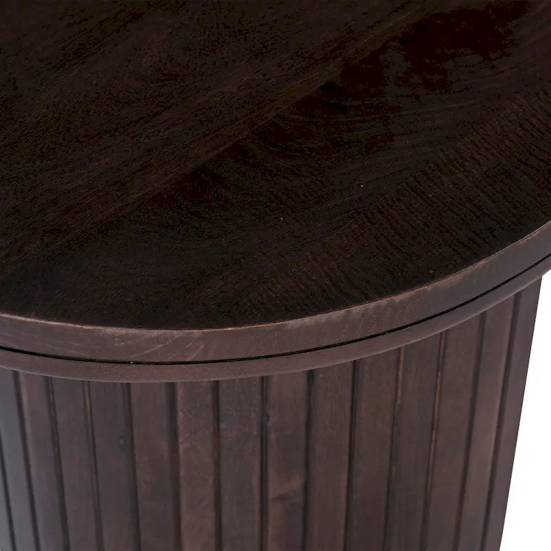 Tavolino ovale 51" – Legno Marrone, Tavolo centrale moderno per soggiorno