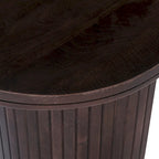 Tavolino ovale 51" – Legno Marrone, Tavolo centrale moderno per soggiorno