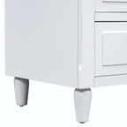 Comodino a 3 cassetti in legno