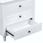 Comodino a 3 cassetti in legno