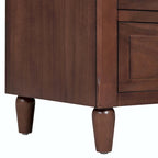 Comodino a 3 cassetti in legno