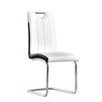 Set di 2 sedie imbottite moderne bicolore – Sedie da pranzo contemporanee con struttura robusta
