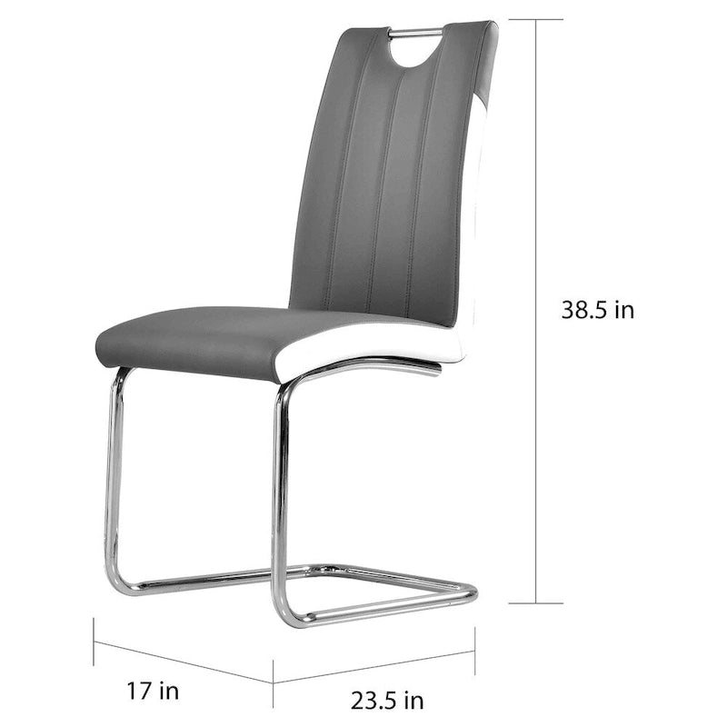 Set di 2 sedie imbottite moderne bicolore – Sedie da pranzo contemporanee con struttura robusta
