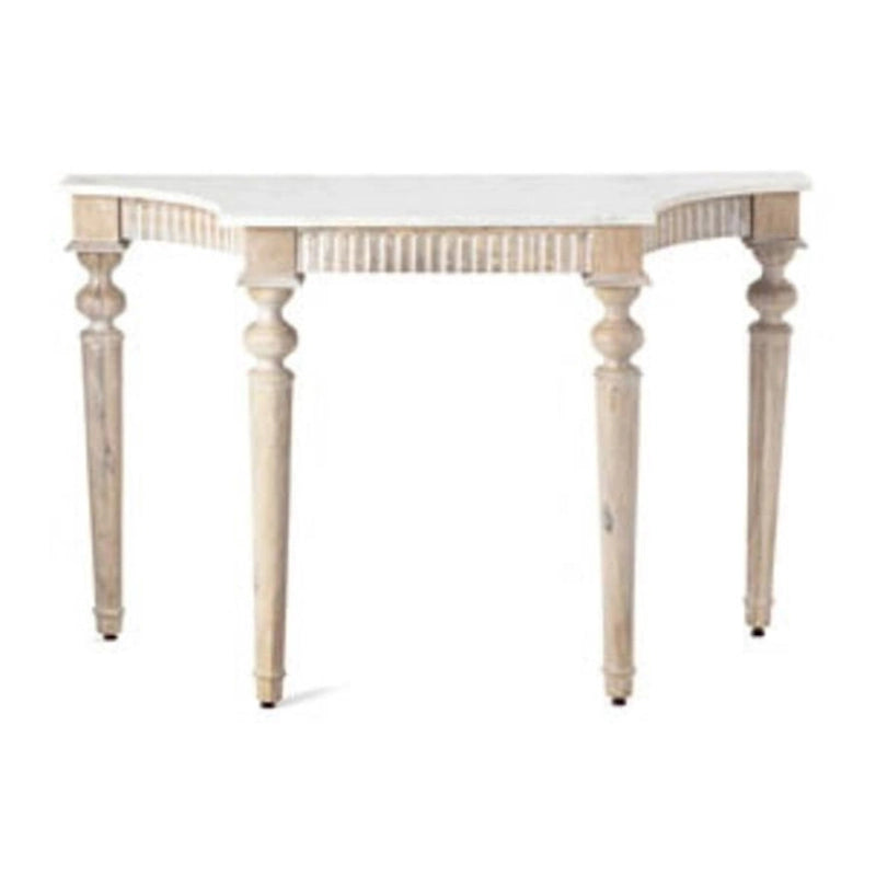 Consolle con piano in marmo – Base in metallo dorato glamour, Tavolo d'accento per ingresso, Stile lusso moderno