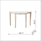 Consolle con piano in marmo – Base in metallo dorato glamour, Tavolo d'accento per ingresso, Stile lusso moderno
