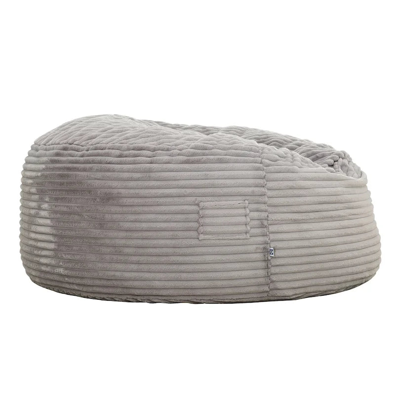 Poltrona sacco in finta pelliccia da 1,80 m – Seduta lounge oversize, morbida copertura in peluche, per soggiorno e camera da letto