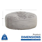 Poltrona sacco in finta pelliccia da 1,80 m – Seduta lounge oversize, morbida copertura in peluche, per soggiorno e camera da letto