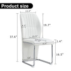 Set di 4 sedie da pranzo moderne minimaliste in PU