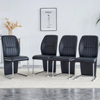 Set di 4 sedie da pranzo moderne minimaliste in PU