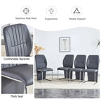 Set di 4 sedie da pranzo moderne minimaliste in PU