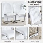Set di 4 sedie da pranzo moderne minimaliste in PU