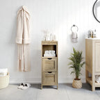 Organizzatore per bagno rustico con cassetti e ripiano aperto
